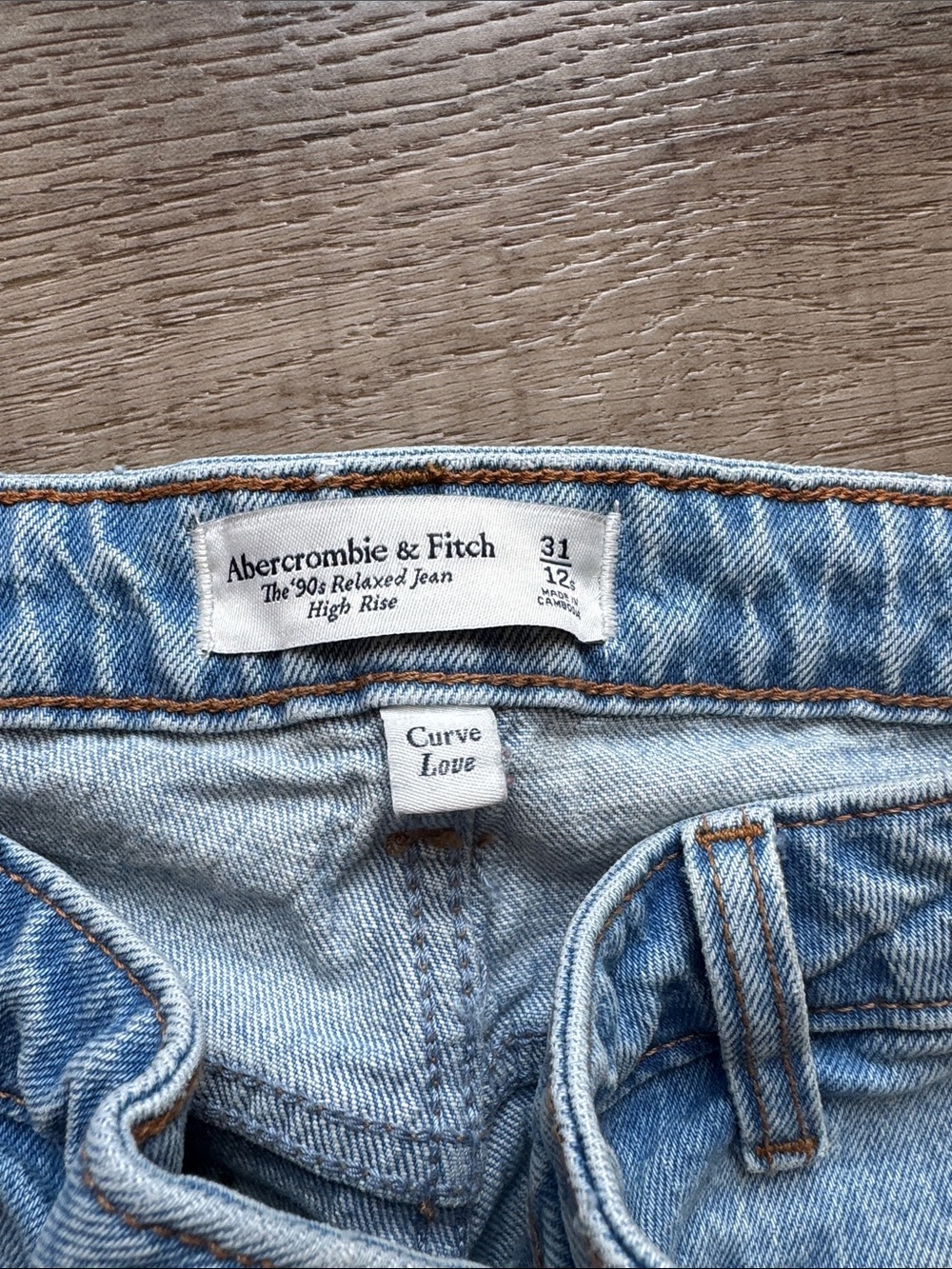 Abercrombie & Fitch Light Wash Straight Leg Jeans - Picture 2 of 4